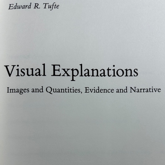Edward Tufte Visual Explanations: Images and Quantities, Evidence, and Narrative - Picture 2 of 11